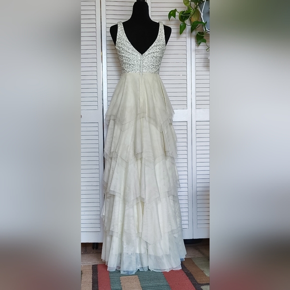 Teeze Me Yellow Layered Prom Dress Size 1/2 – Like New - Picture 3 of 15